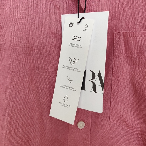 Men Zara Cotton Linen Shirt, S, Newer worn - Picture 5 of 6